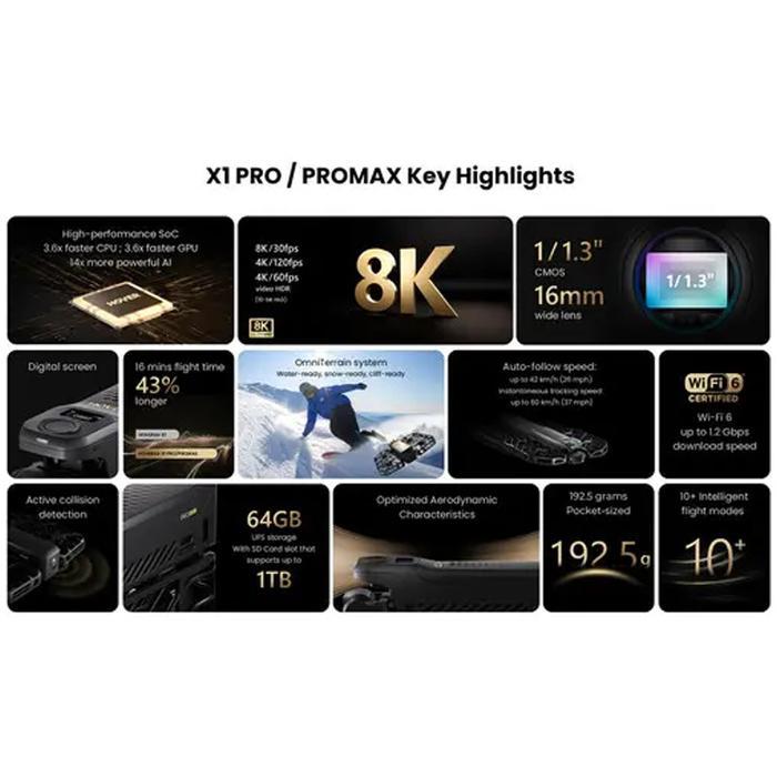 Hover Air X1 Pro Max Standard Drone Camera ProMax Hover X-1