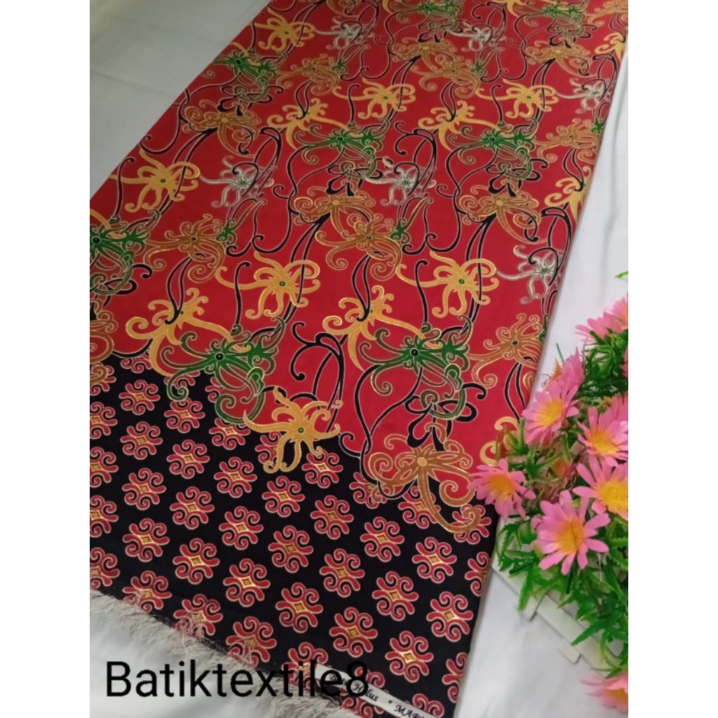 Kain Batik Semisutra/Batik Meteran Motif Kelasik kalimantan Terbaru