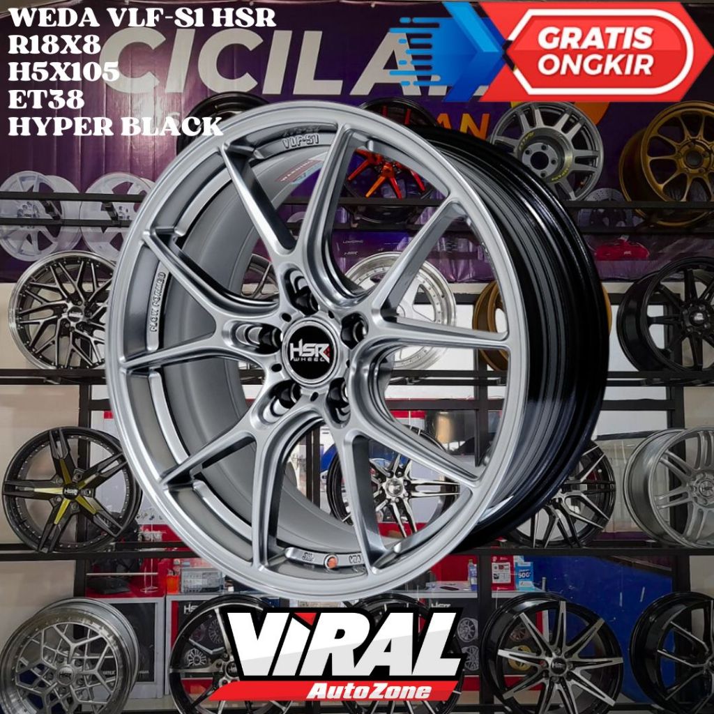 Velg Mobil Chevrolet Cruze , Trax , Ring 18 HSR WEDA R18 Lebar 8 Inch Pcd 5x105
