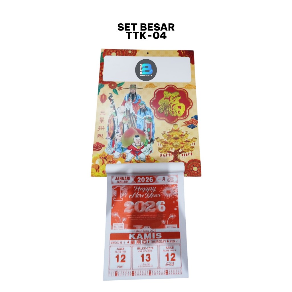 Jual Murah Set kalender harian sobek besar ( kalender harian sobek besar + tatakan 2026 )