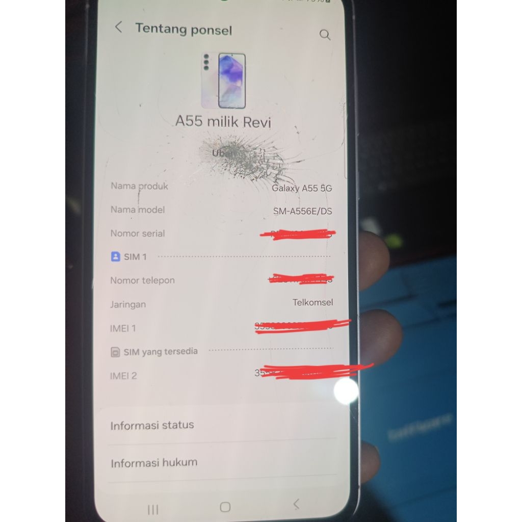 Lcd Samsung A55 Copotan Ori