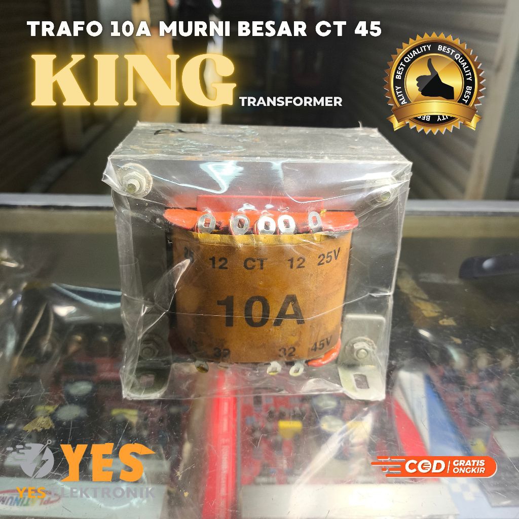TRAFO KING 10 A Ct 45 MURNI TRAVO KING 10A 10 AMPERE  MURNI BESAR CT 45 ORIGINAL BEST QUALITY