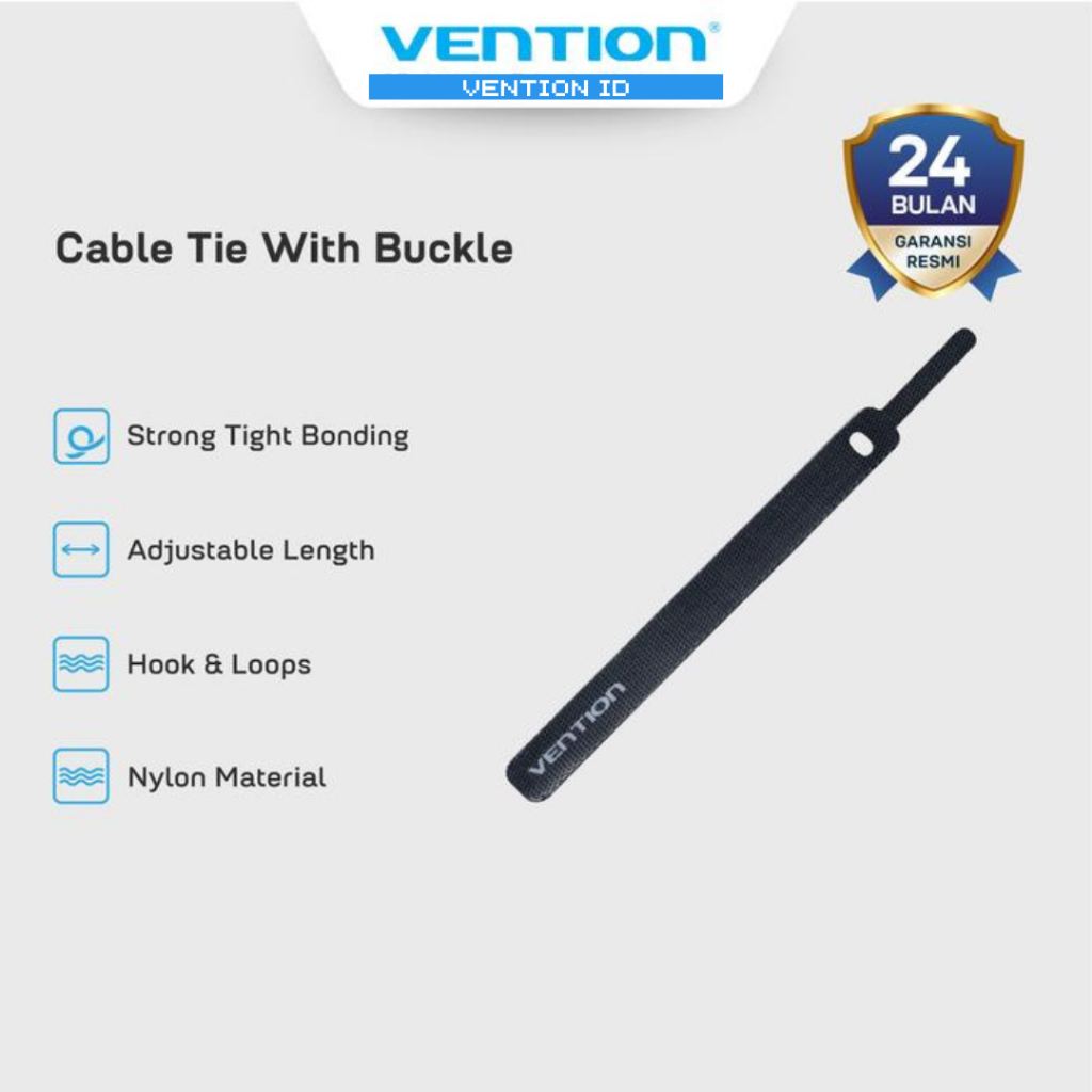 VENTION 15 CM VELCRO STRAP CABLE TIE ORGANIZER Pengikat Perekat Kabel Holder Makassar