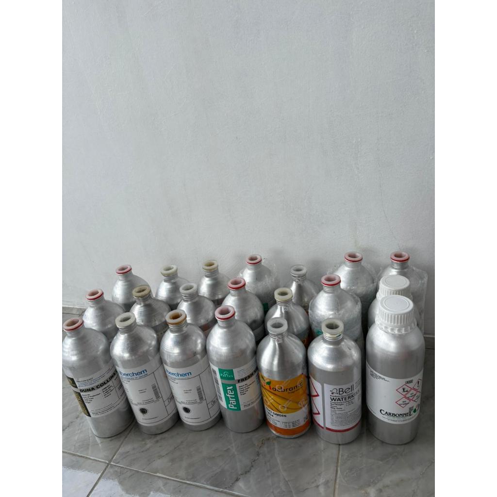 Kaleng Bekas Parfum 1 Liter Mulus Dan Bersih (Random), Botol Kaleng Parfum Parfex Bekas 500ml kaleng