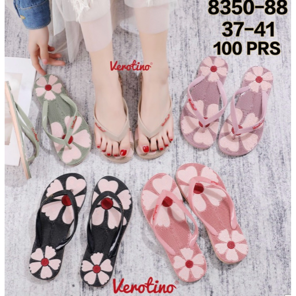 SANDAL JEPIT WANITA JELLY REMATIK KESEHATAN VEROTINO BUNGA