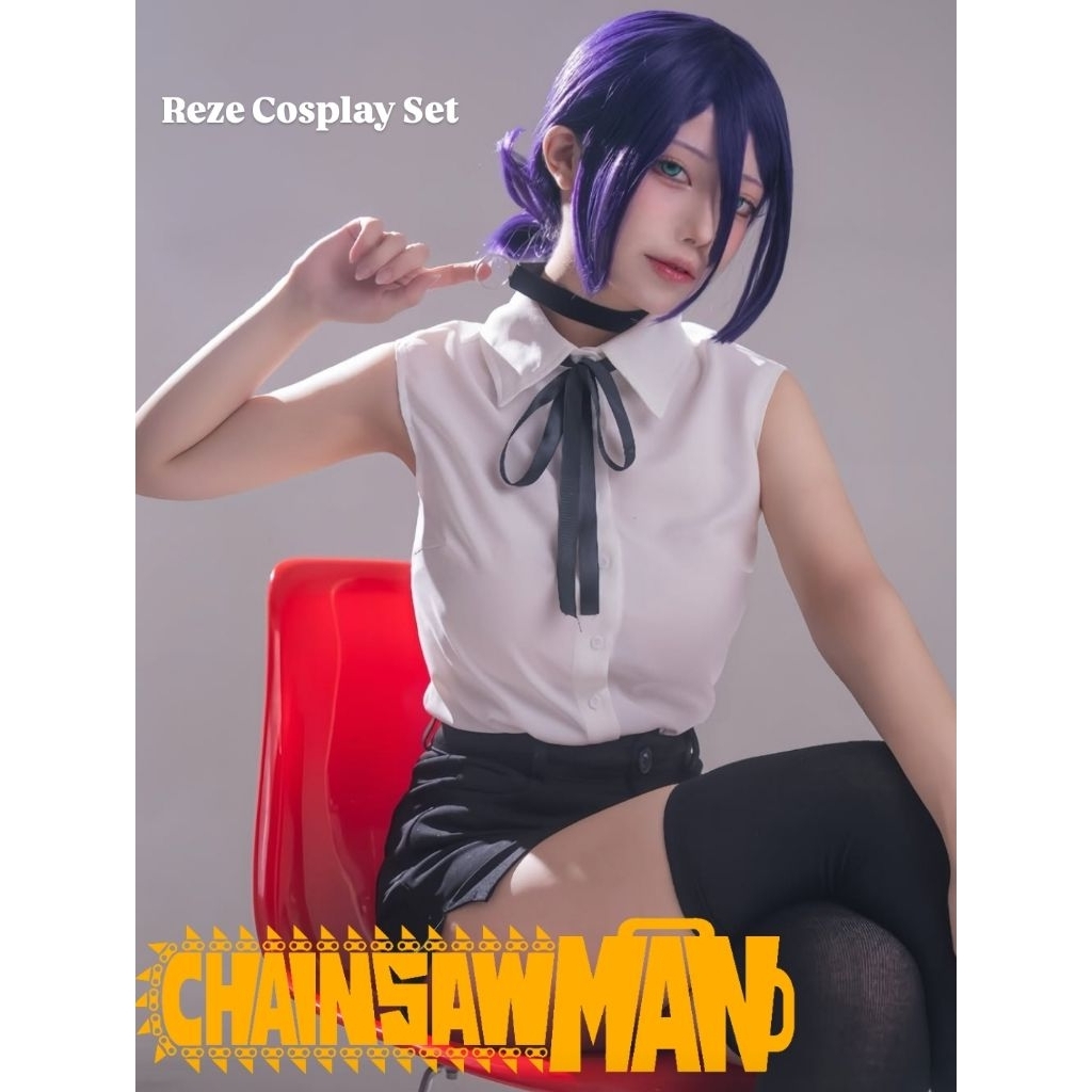 FULLSET COSPLAY Reze Chainsaw Man DENGAN WIG