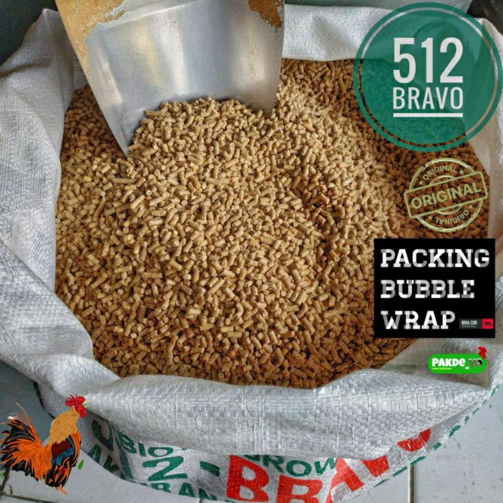 1kg Pur Ayam 512 BRAVO Voer ayam Pedaging Pakan harian ayam