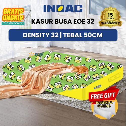Kasur Busa Inoac EOE Density 32 Yellow Tebal 50cm Original Garansi 15 Tahun