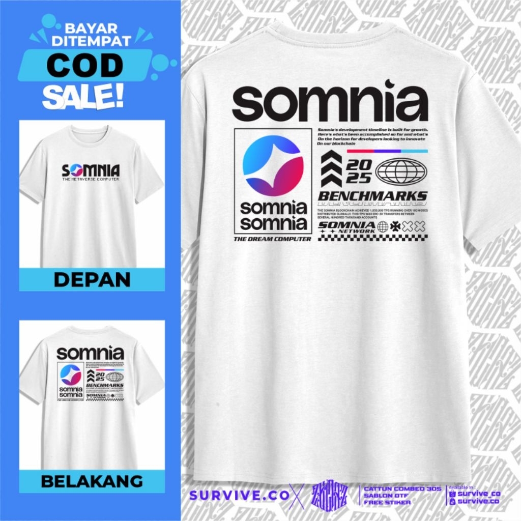 Kaos Airdrop Somnia Putih