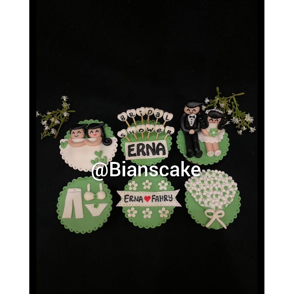 Bridal Shower Cupcake | isi 6 pcs | Cupcake Bridal Shower | Bridal Shower Cupcakes | Cupcakes Bridal