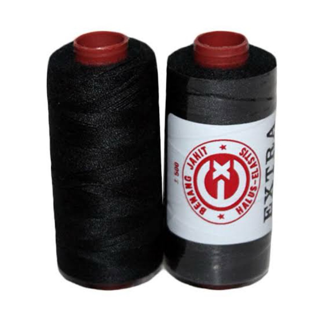 benang jahit warna hitam , benang jahit kecil warna hitam ecer , benang jahit terbaru