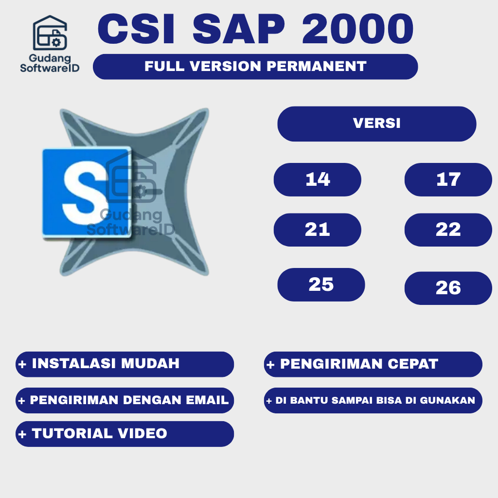 SAP2000 v14 v17 v21 v22 v25 v26 Full Version