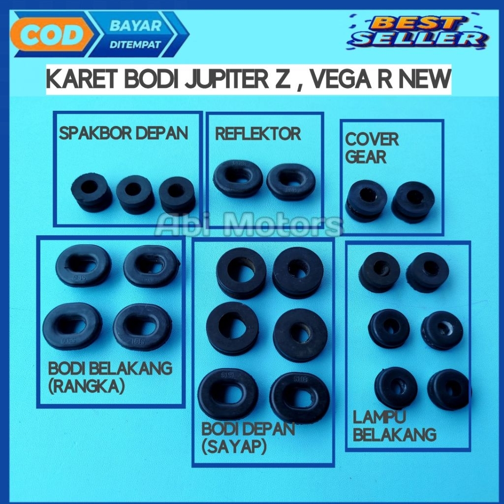 KARET BODI SET JUPITER Z VEGA R NEW 110CC/KARET COVER BODI BODY YAMAHA  JUPITER Z VEGA R NEW 110CC J