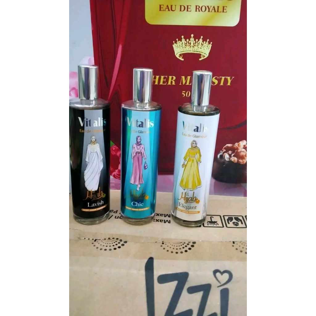 Vitalis Eau de Glamour Hijab Lavish100ml botol kaca parfum hijab, parfum viral