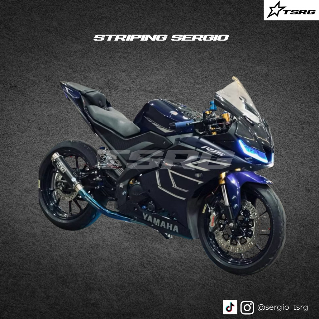 (STRIPING SERGIO VOL 2 ORIGINAL) UNTUK R15 V2,V3,V4