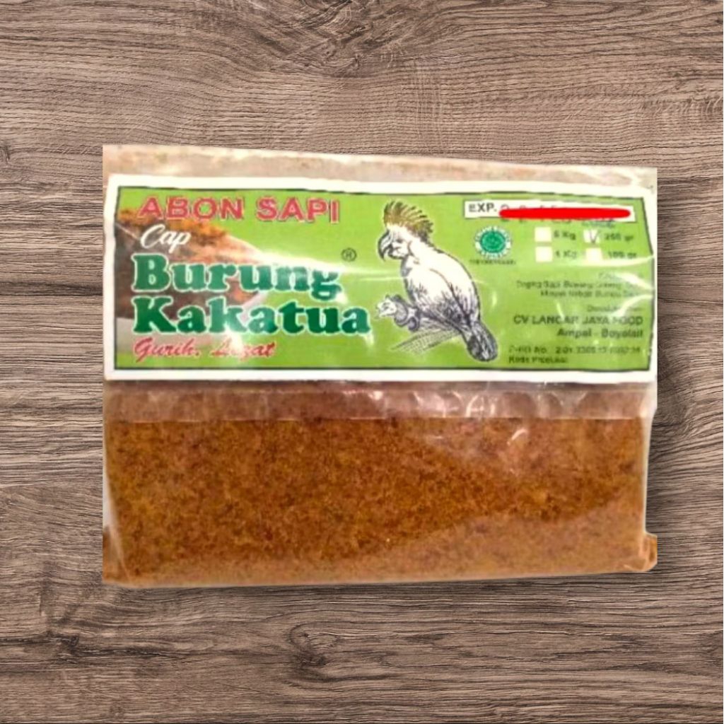 Abon Sapi Cap Burung Kakatua 1kg