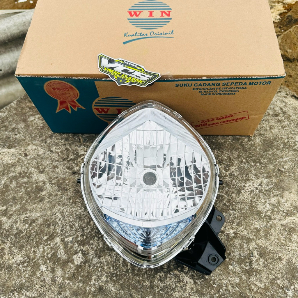 lampu depan fino FI 125 2016 2017 2018 2019 2020 merk WIN ORISINIL reflektor depan yamaha FINO grand