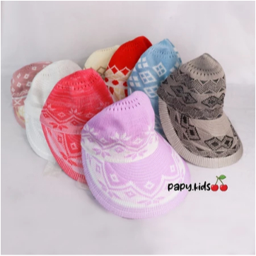 Topi Caddy full rajut MOTIF PM8 / Topi Dewasa / Topi Caddy