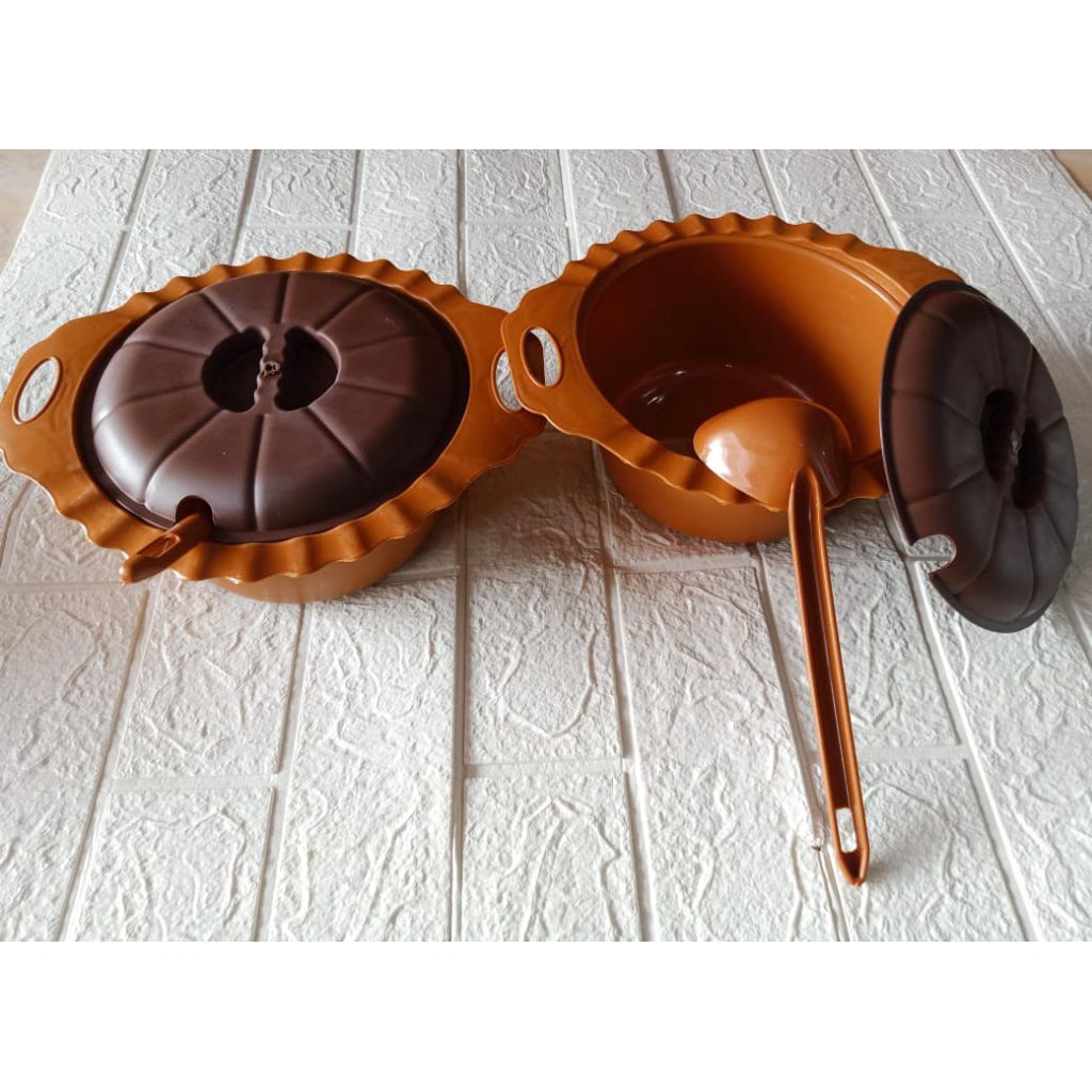 tempat saji prasmanan plastik+tutup