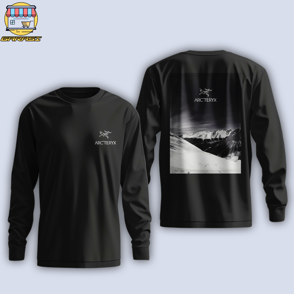 garasi tokoku long sleeve tshirt kaos pendaki unisex gunung pria dan wanita logo gunung Arcteryx 4
