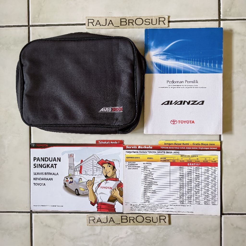 Buku pedoman pemilik/Manual Book Toyota Avanza Veloz 2011-2015 Free tas ORI Original