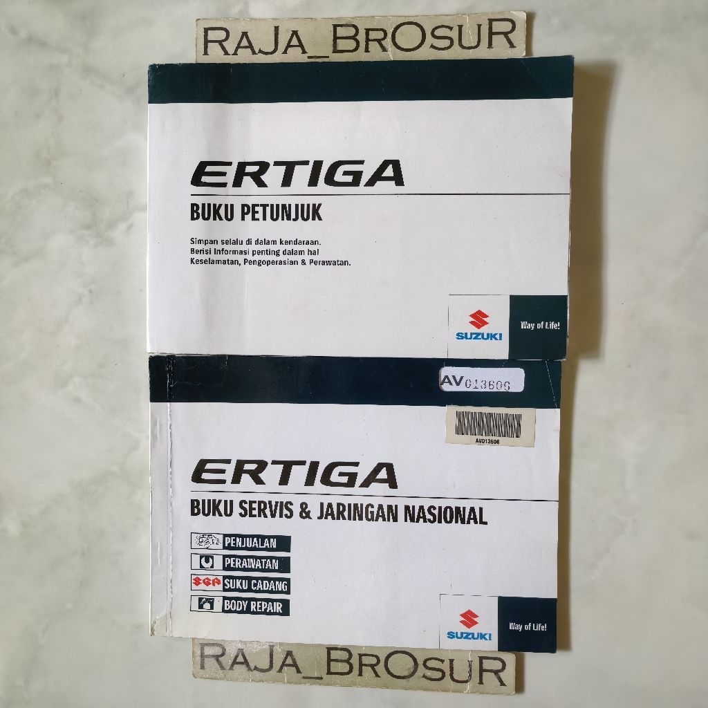 Buku petunjuk Buku Servis Manual book Suzuki Ertiga 2012-2016 ORI Original