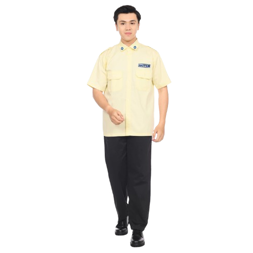 Setelan Seragam PDH Satpam Security Satu Set - Warna Cream Terbaru