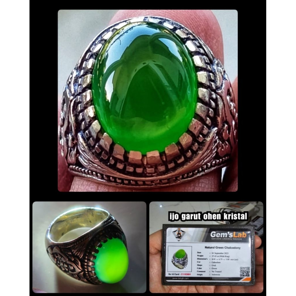 batu asli Ohen ijo Garut kristal