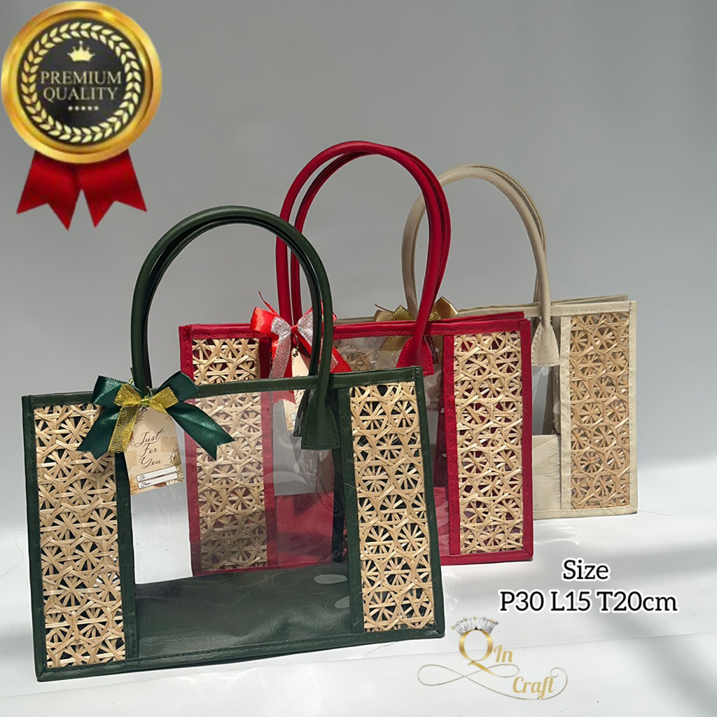 Tas Hampers MIKA MIX BAMBU SISI GRATIS HANGTAG DAN PITA parcel lebaran ied fitri goodiebag imlek sou