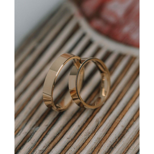 Deffansilver - Cincin Nikah Palladium 5% Kilap Glossy - Model Simple Mirip Emas Putih