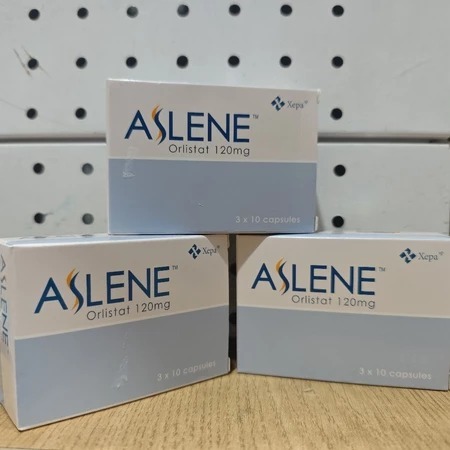aslene orlistat120mg 30 KAPSUL penghancur peluntur lemak / Suplemen Makanan