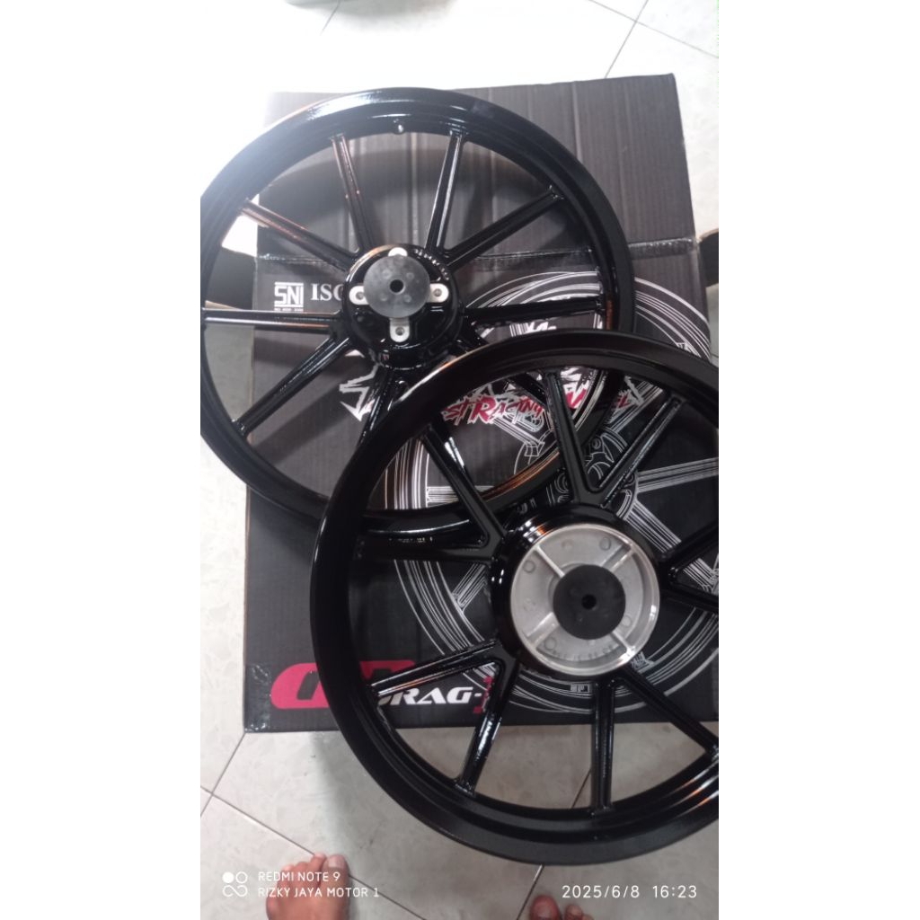 VELG GP WHEEL TROMOL BESAR YAMAHA PNP RX KING WARNA HITAM