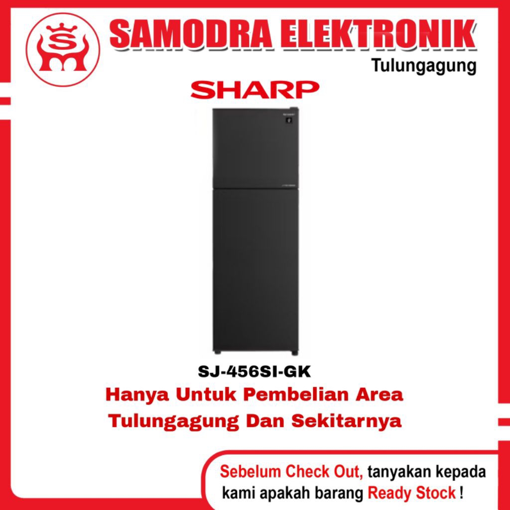 Kulkas SHARP SJ-456SI-GK Inverter | Kulkas 2 Pintu Sharp J-Tech Inverter 329 L
