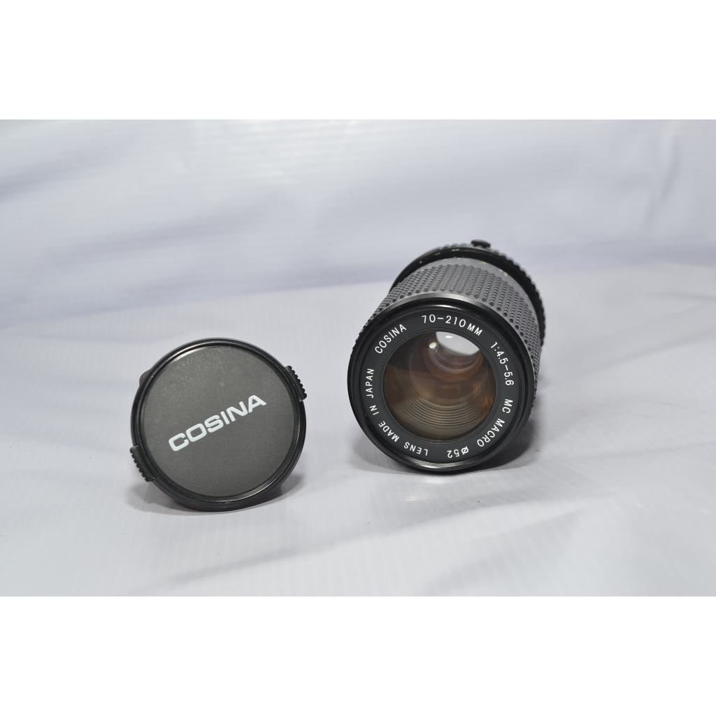 lensa tele zoom Cosina 70-210 F4.5-5.6 cling Mount Olympus free adapter to Sony E-mount mirrorless