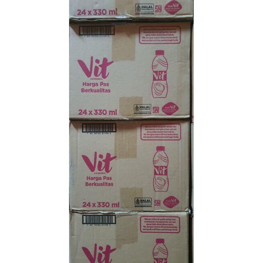 Vit Air Mineral 1 kotak Botol mini ( 24 x 330ml )