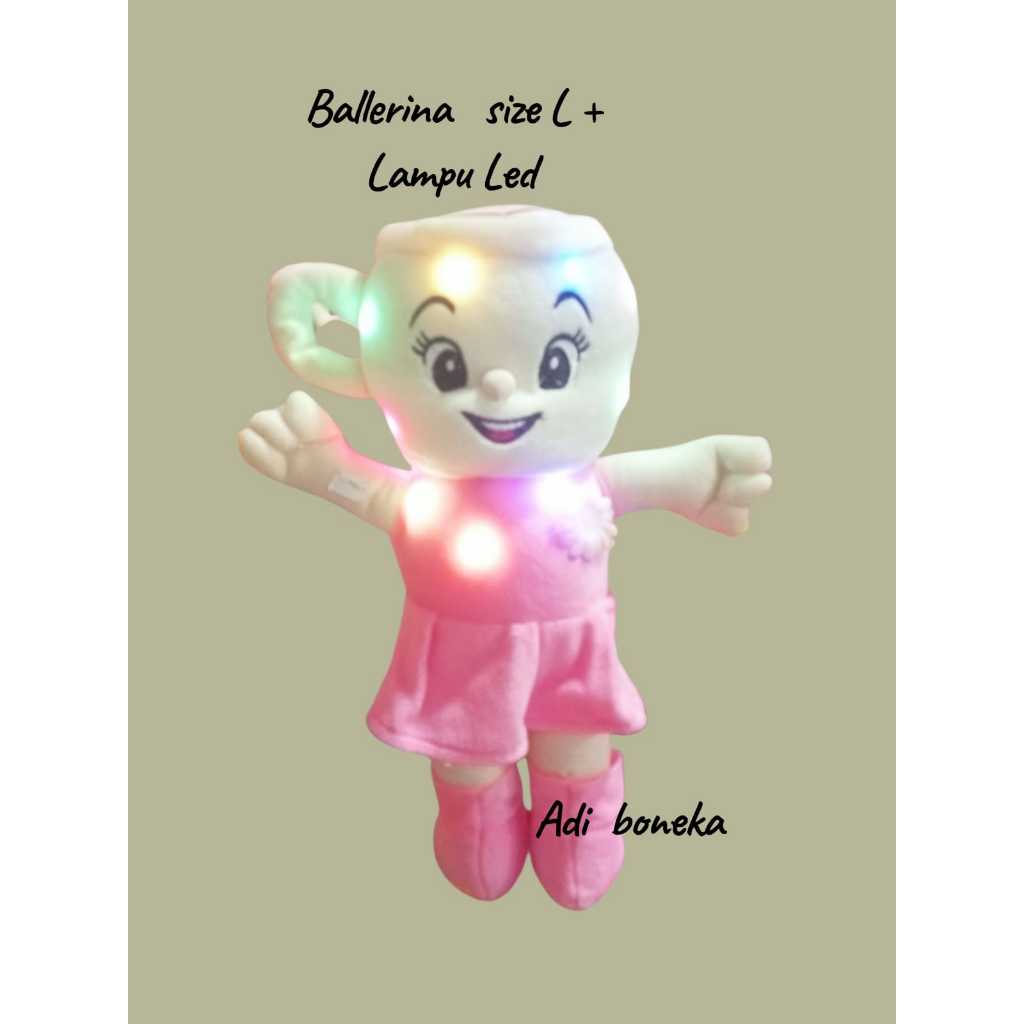 Boneka Ballerina pake lampu Led , besar size L