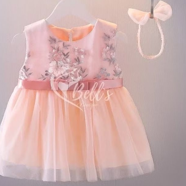 Dress anak bayi baju gaun perempuan pesta pink tutu cantik