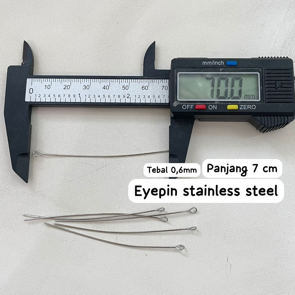 [20 gram] eyepin stainless steel 7 cm paku cumi / paku 9 panjang 70mm silver