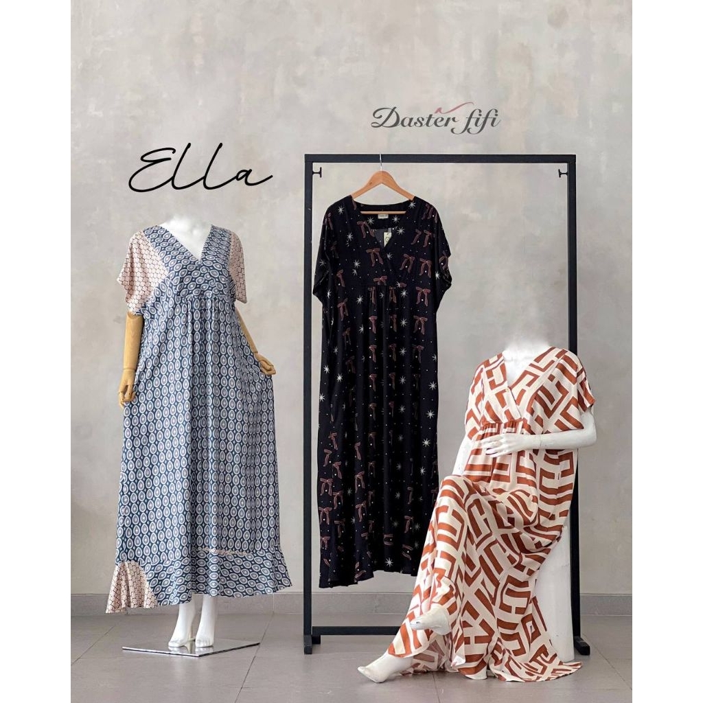 (657) Ella by Daster Fifi / Daster Harian Katun Rayon Viscose Premium Motif Busui Friendly / Homewea
