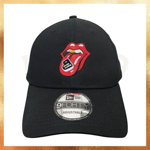 Topi New Era x Rolling Stones Collab 9FORTY Dad Cap Hat Original