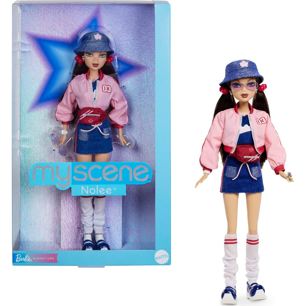 Barbie Signature My Scene Nolee Doll and Accessories, Y2K-Inspired Outfit with Sporty Matching Set, 