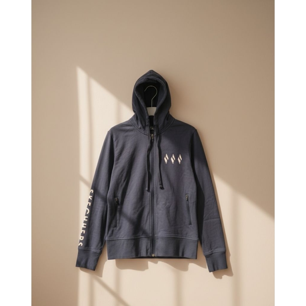 SKECHERS - Hoodie Wanita navy blue size S