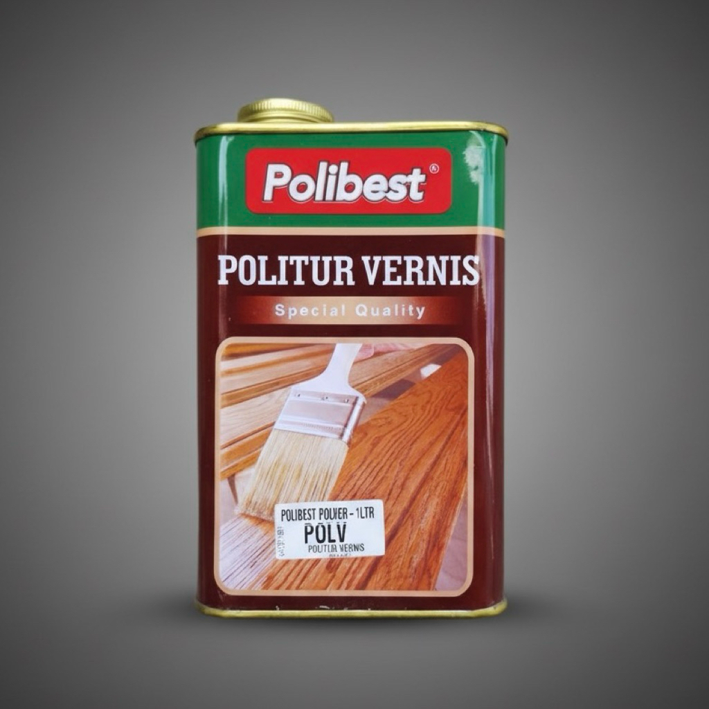 POLIBEST Cat KAYU POLITUR 1 liter , cat Vernis BENING / CLEAR , plitur , pelitur