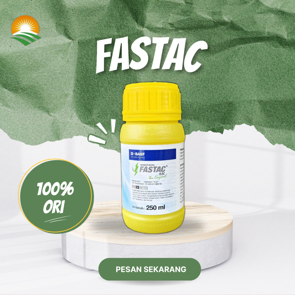 Fastac 15 EC 250 mL - Insektisida Kontak & Lambung | Kutu – Ulat - Belalang - Lalat Buah, Serta Para