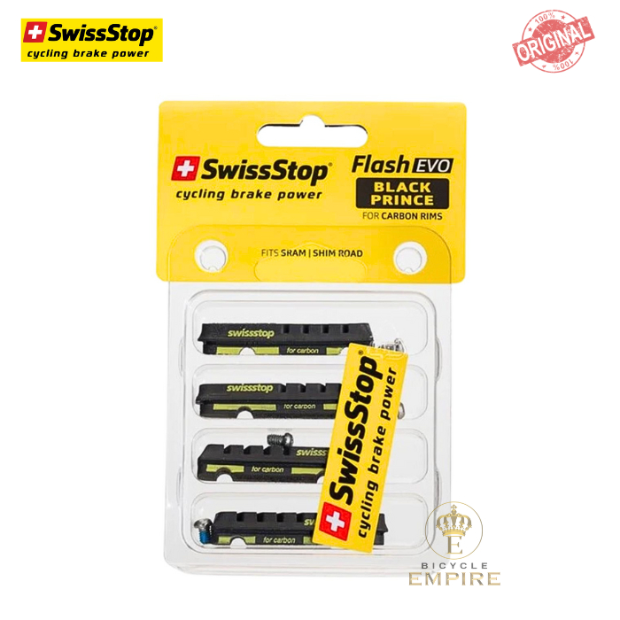 Kampas Rem Brake Shoe SwissStop Swiss Stop Black Prince Flash EVO Shimano SRAM For Carbon Karet Rem 