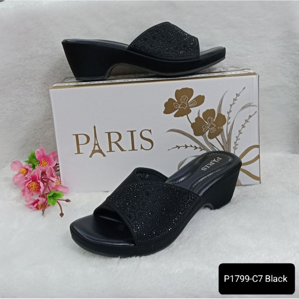 SANDAL PESTA WANITA PARIS TAPAK TAHU 5CM IMPORT KEKINIAN LEMBUT DAN RINGAN