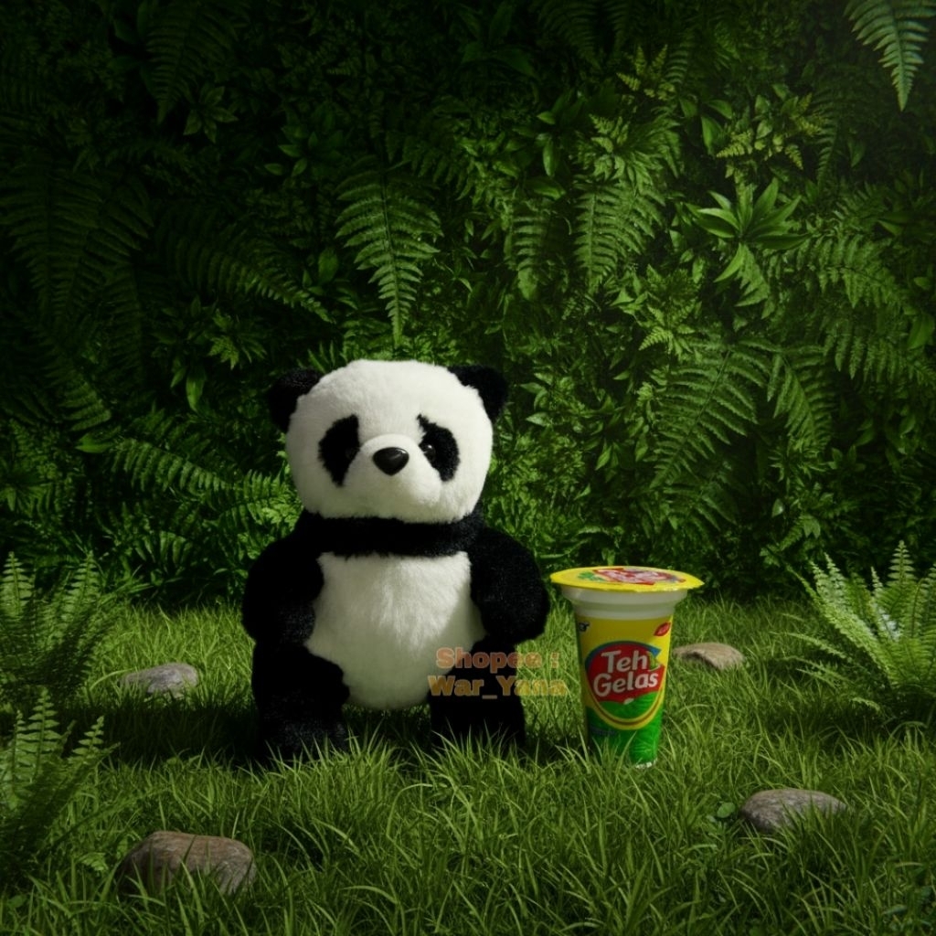 Boneka Panda Import Animal zoo mirip asli Second PL Preloved Plush Stuffed Toys Plushie Stuff Toy He