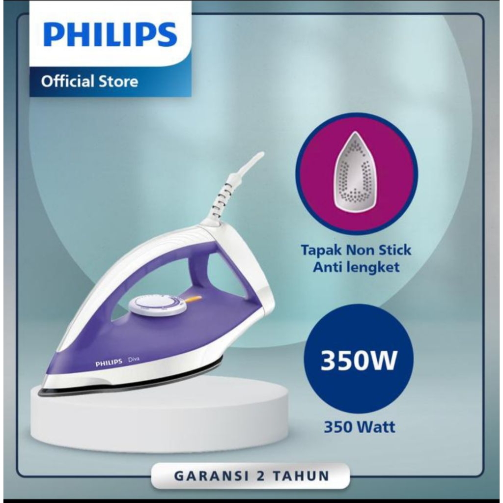 Setrika Philips Diva Gc 122 / setrika kering Philips Diva GC-122