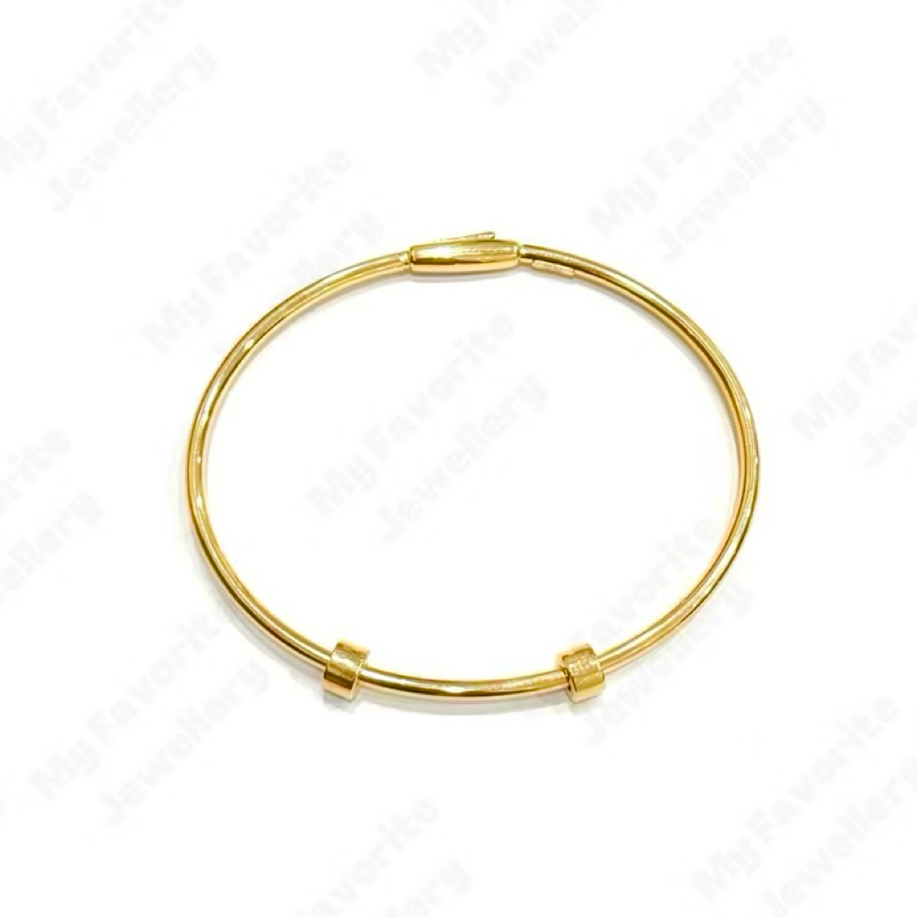 Gelang Emas Bangle Polos Charm EMAS ASLI Kadar 700 dan 875