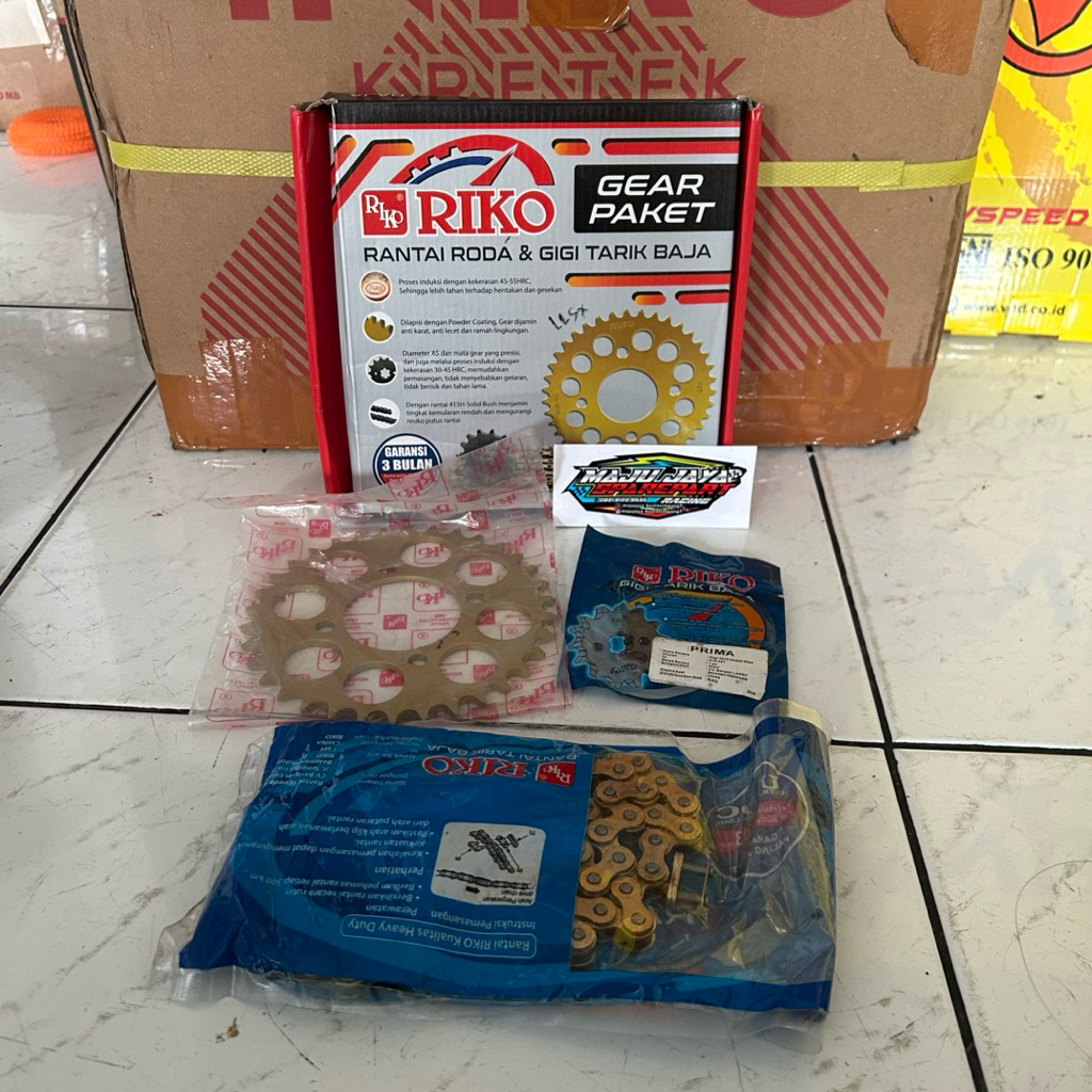 GEAR PAKET SUPRA 415 RIKO EMAS GIR SET TIPIS GRAND
